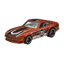 Load image into Gallery viewer, Orange Hot Wheels Datsun 240Z model shown from the front