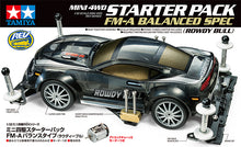 Load image into Gallery viewer, Mini 4WD Starter Pack FM-A Balanced Spec (Rowdy Bull) - Shiroiokami HobbyTech