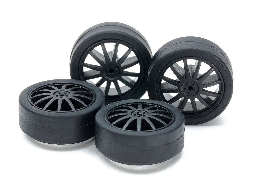 Small Dia. Low Friction Low-Profile Tires (26mm) & Carbon Wheels (Fin)