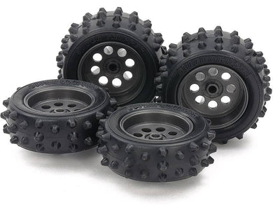 Spike Tire & Wheel Set (for EZ Chassis) - Shiroiokami HobbyTech