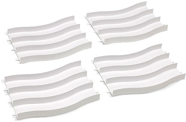 Japan Cup Junior Circuit Wave Section Set (White, 4pcs.)