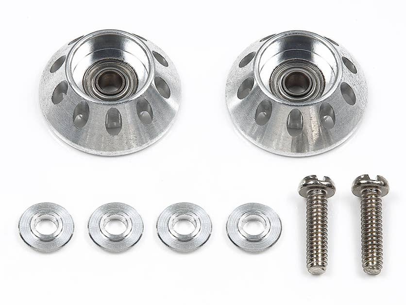 HG Lightweight 13mm Tapered Aluminum Ball-Race Rollers (Ringless) - Shiroiokami HobbyTech