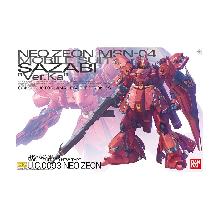 MG 1/100 MSN-04 Sazabi Ver. Ka | Premium Master Grade Gundam Model Kit