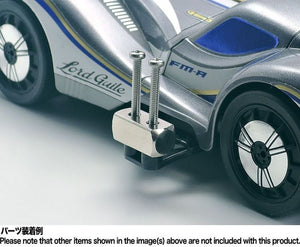 MASS DAMPER SQUARE SHORT (6 X 6 X 14MM 2PCS) (SILVER) (MINI 4WD LTD.) - Shiroiokami HobbyTech