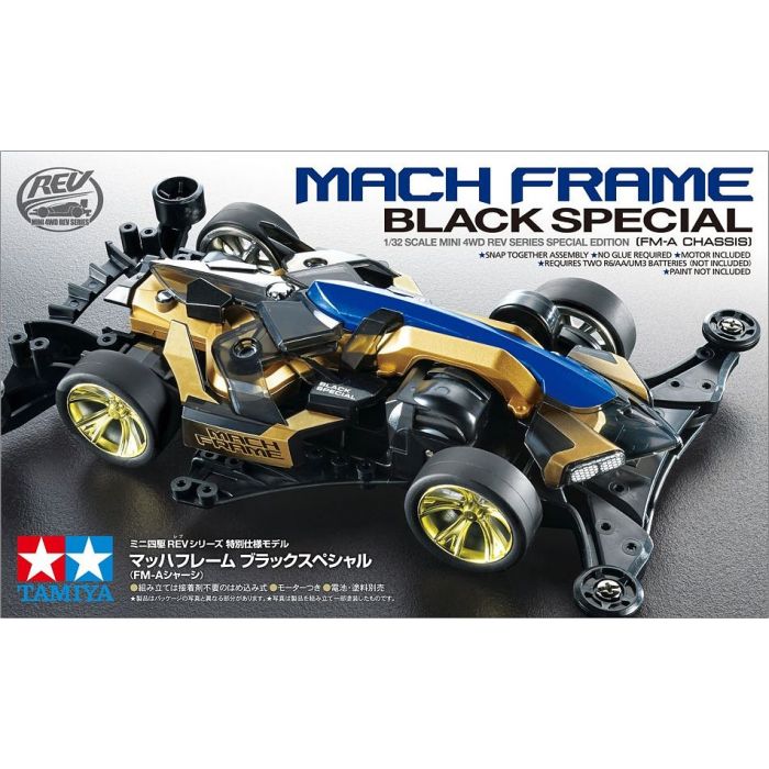 MINI 4WD MACH FRAME BLACK SPECIAL - Shiroiokami HobbyTech