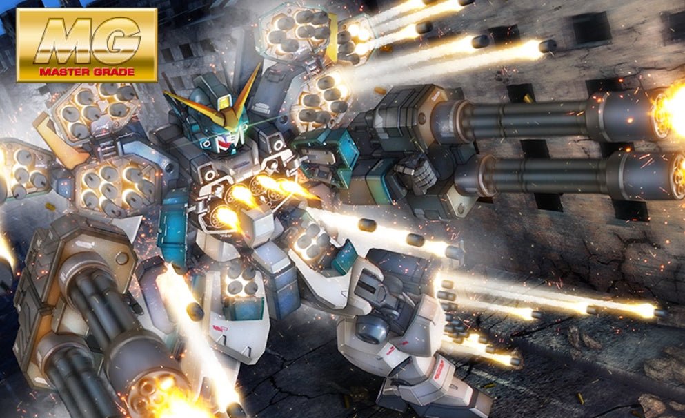 MG 1/100 Gundam Heavy Arms Custom EW - detail senjata dan aksesori