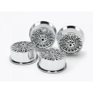 WIRE SPOKE WHEELS FOR LOW-PROFILE TIRES (SILVER PLATED) - Shiroiokami HobbyTech